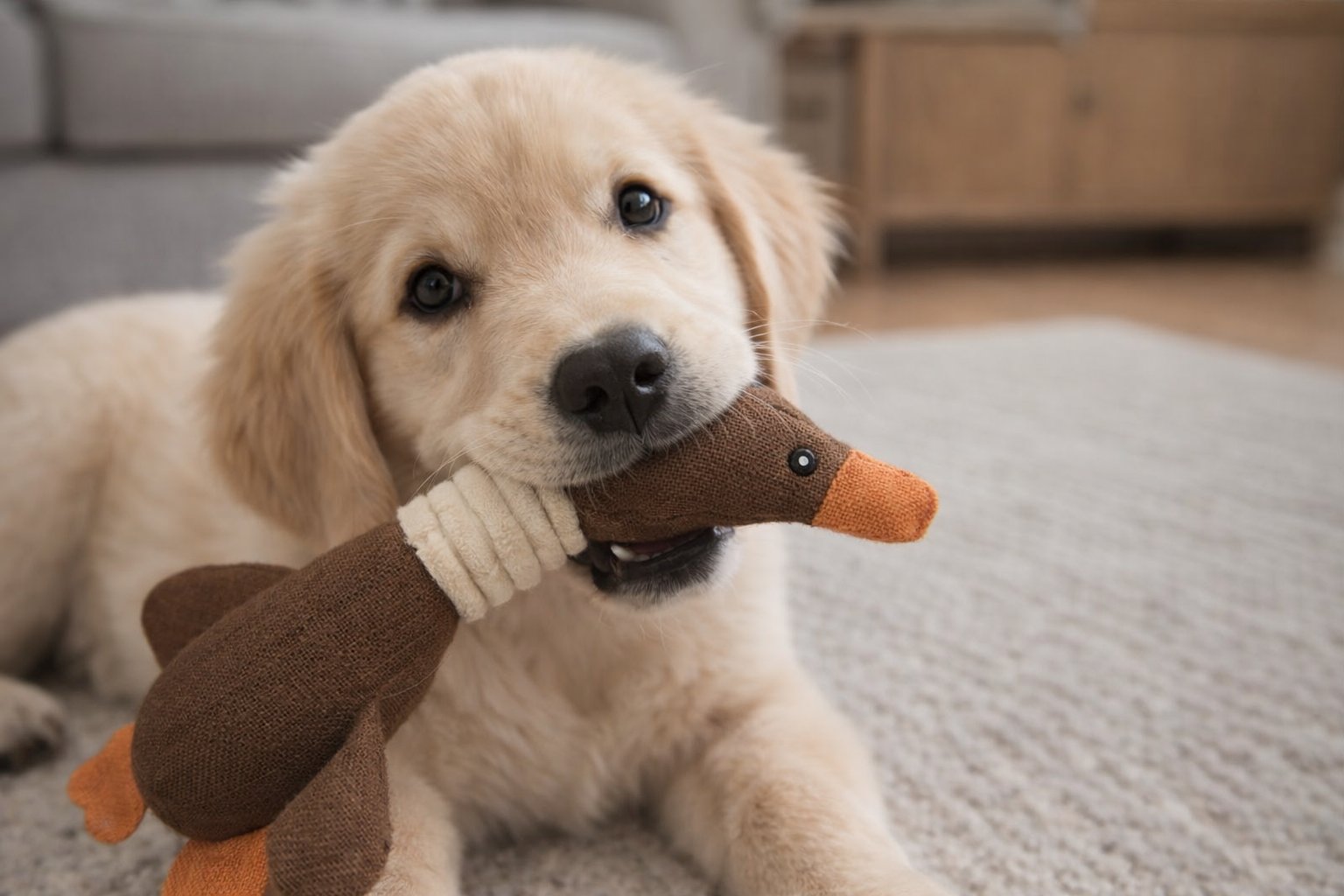 Plush Squeaky Puppy Toy